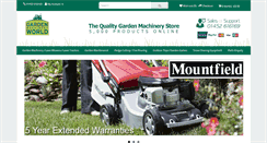 Desktop Screenshot of gardenmachineryworld.co.uk